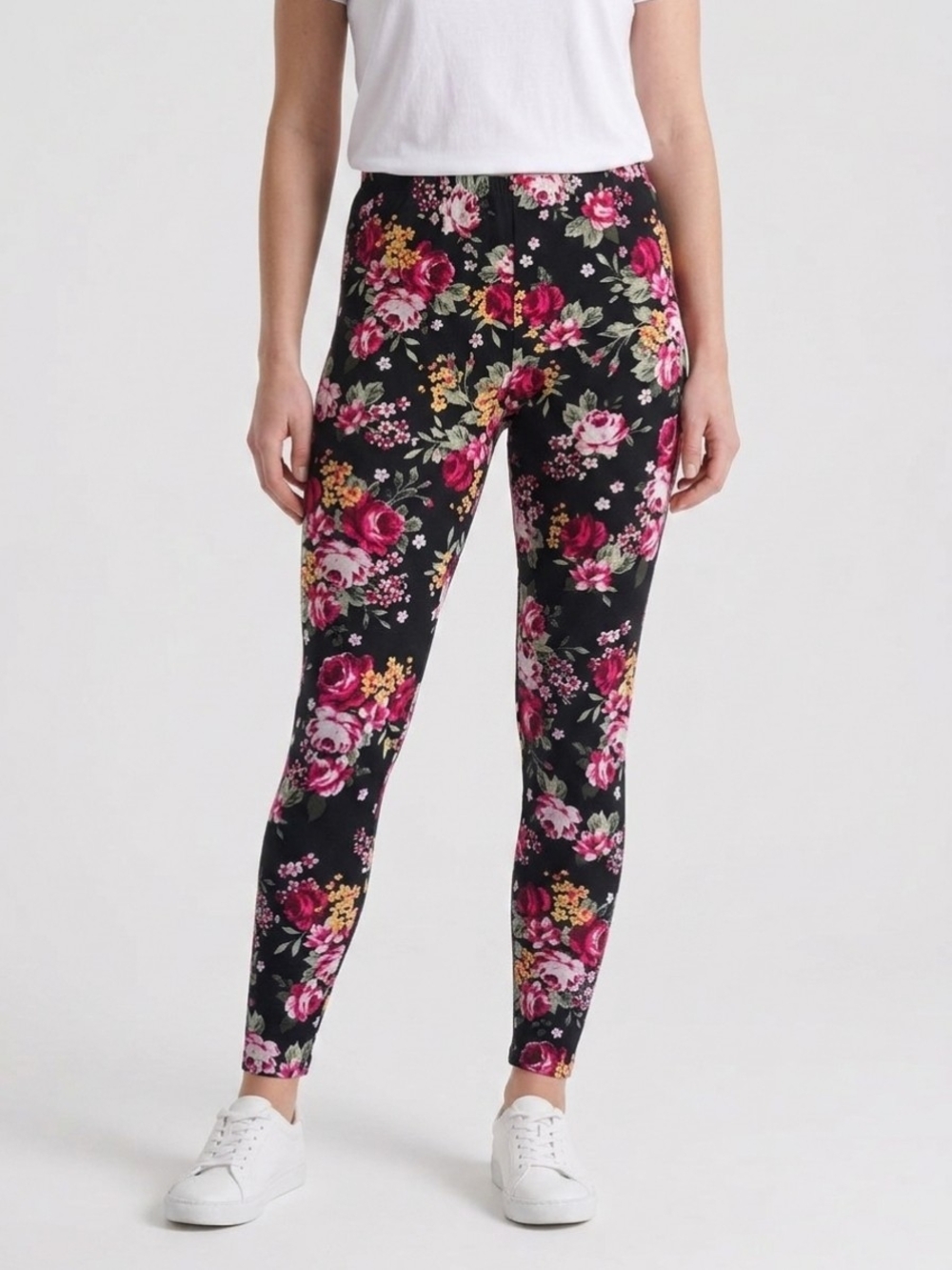 NWOT Bobbie Brooks Floral Leggings – Ladies’ XL